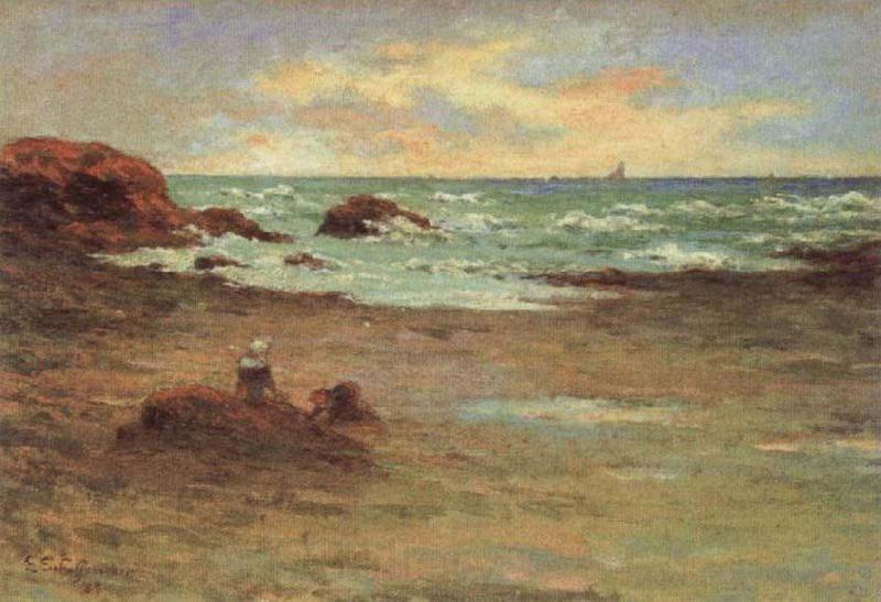 Emile Schuffenecker Corner of a Beach at Concarneau Norge oil painting art